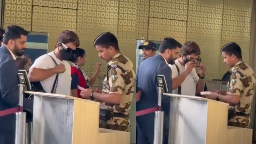 Allu Arjun Video: Allu Arjun spotted by security personnel at the airport The video has gone viral.