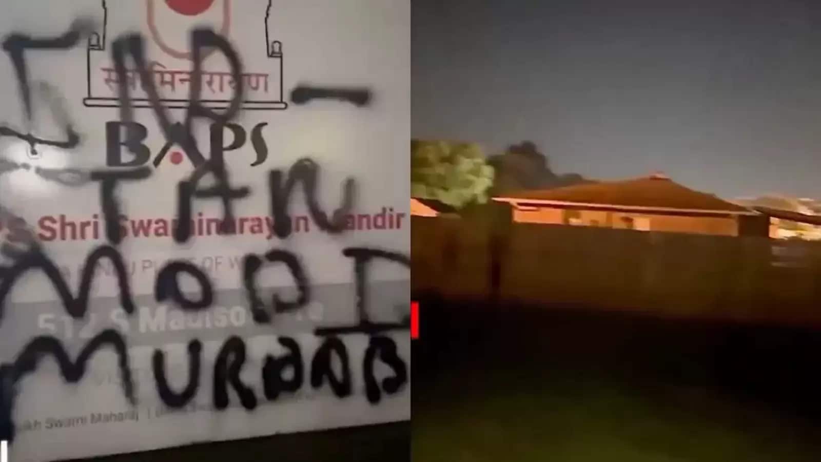 BAPS Hindu Temple in Indiana's Greenwood vandalised; Indian consulate seeks probe into ‘reprehensible’ act